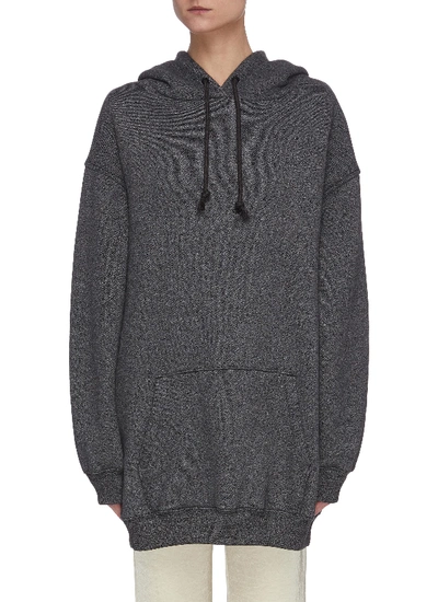Shop Acne Studios Oversized Label Patch Cotton Hoodie In Black