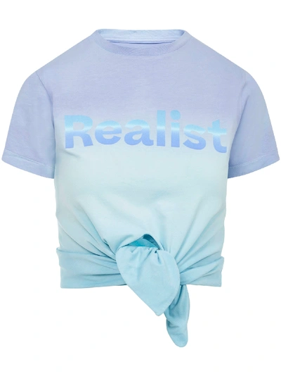Shop Rabanne Realist T-shirt In Light Blue