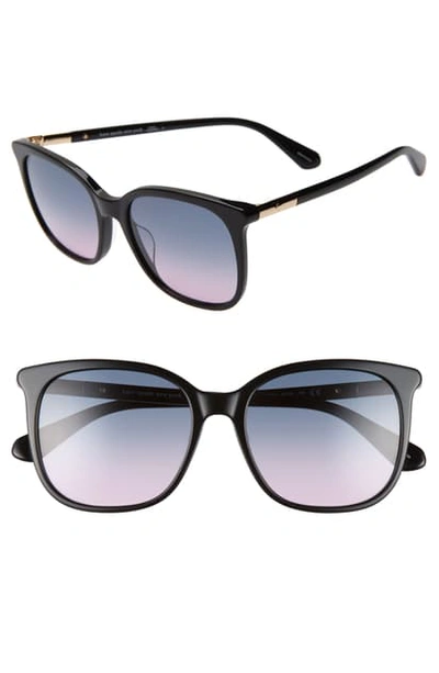 Shop Kate Spade Caylin 54mm Gradient Square Sunglasses In Black