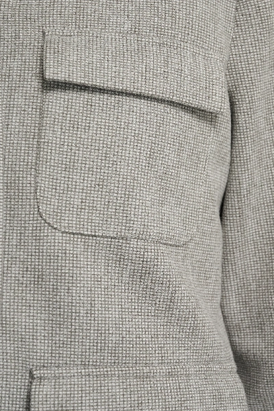 Shop Monica Geuze X Na-kd Pockets Jacket - Grey In Grey Check