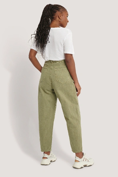 Shop Mango Regina Jeans - Green In Khaki
