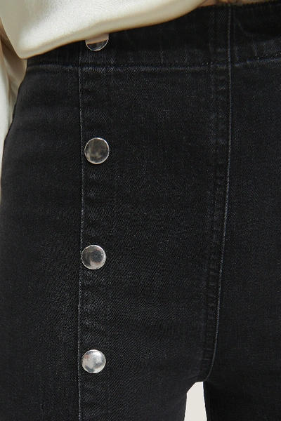 Shop Romy X Na-kd Button Front Jeans Black