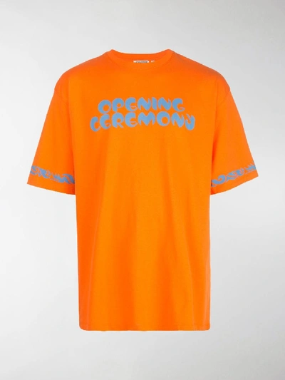 Shop Opening Ceremony Logo-print T-shirt In Orange