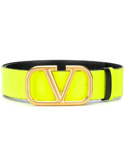 Shop Valentino Garavani Vlogo Belt In Yellow