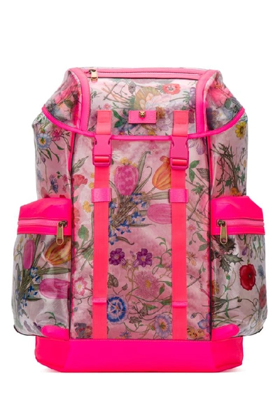 Shop Gucci Flora Printed Backpack In 9084