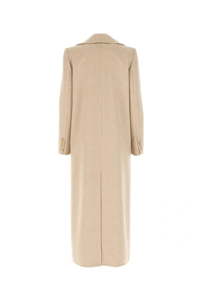 Shop Max Mara Double Breasted Coat In Beige