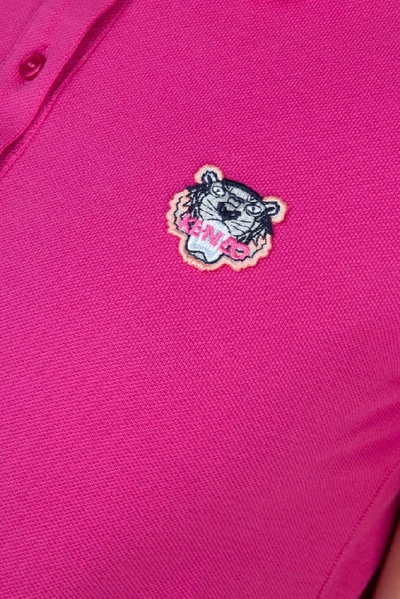 Shop Kenzo Tiger Crest Polo Shirt In Pink
