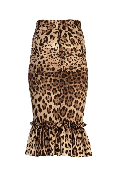 Shop Dolce & Gabbana Animal Print Pencil Skirt In Multi