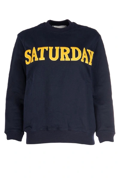 Shop Alberta Ferretti Embriodered Sweatshirt In Navy