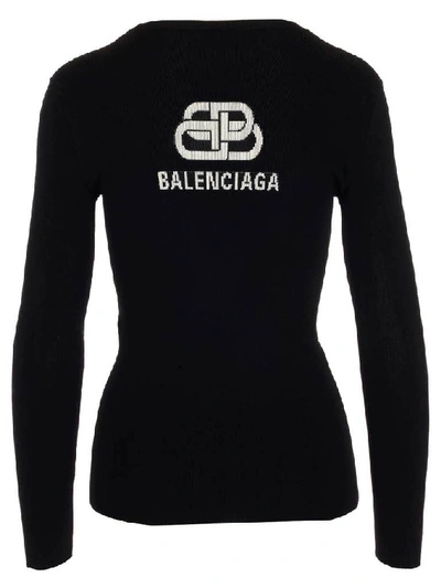 Shop Balenciaga Logo Motif Long In Black