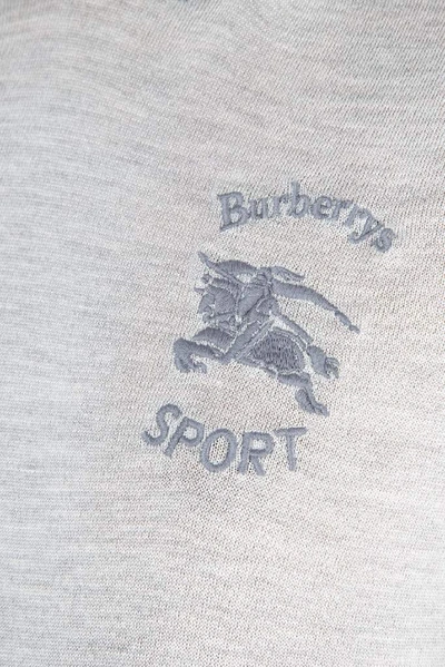 Shop Burberry Logo Embroidered Hoodie In A1208