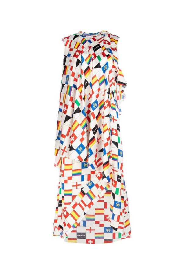 balenciaga print dress