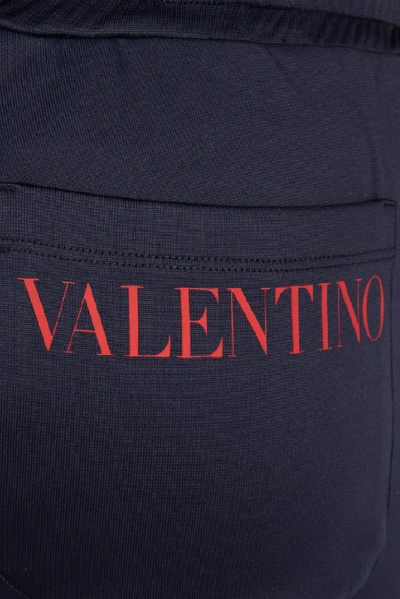 Shop Valentino Elastic Waist Logo Track Pants In I52