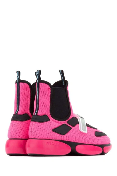 Shop Prada Cloudbust High Top Sneakers In F000h