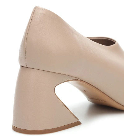 Shop Colovos Leather Pumps In Beige
