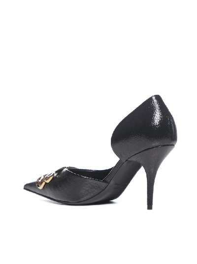 Shop Balenciaga Bb Plaque Pumps In Black