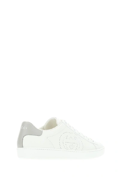 Gucci New Ace Perforated Leather Sneakers In White | ModeSens