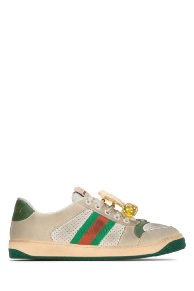 Shop Gucci Screener Embellished Sneakers In Multi