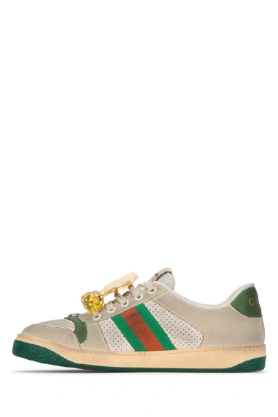 Shop Gucci Screener Embellished Sneakers In Multi