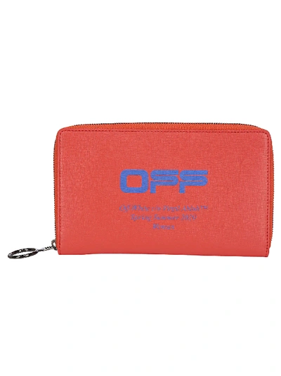 Shop Off-white Wallet In Coral Red