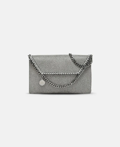 Shop Stella Mccartney Light Grey Falabella Pouch In Light Gray