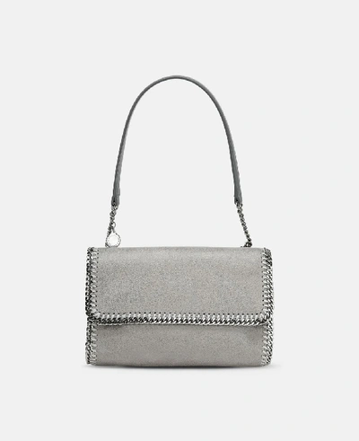 Shop Stella Mccartney Light Grey Falabella Shoulder Bag In Light Gray