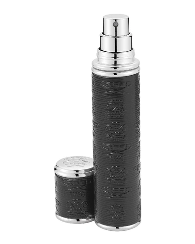 Shop Creed Pocket Atomizer In Black Leather With Silver Trim