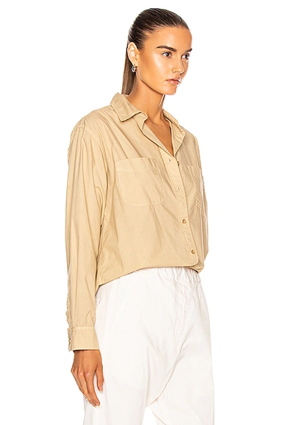 Shop Nili Lotan Kelsey Shirt In Khaki