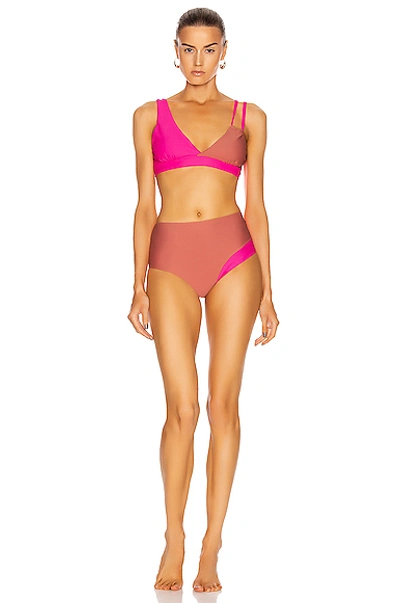 Shop Sébastien Alexis Bikini In Bubblegum & Deep Coral