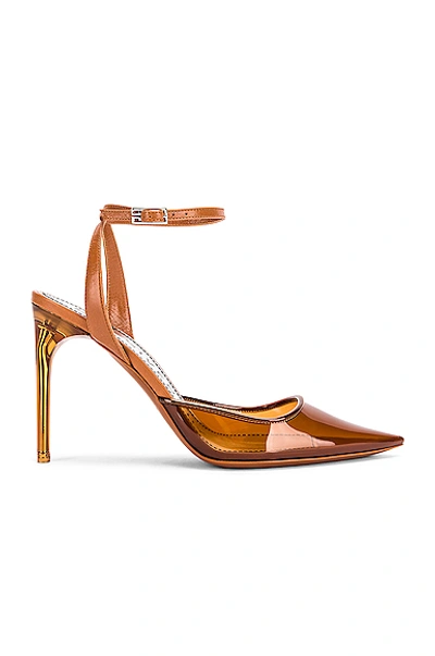 Shop Givenchy Couture Stiletto Ankle Strap Heels In Cognac