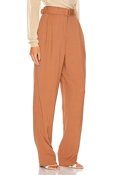 Shop Lemaire Pleated Pant In Copper