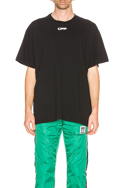 Shop Off-white Airport Tape Short Sleeve Tee In Black & Multi