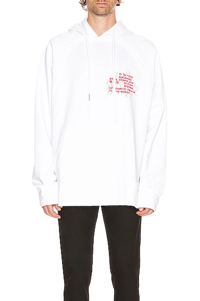 Shop Off-white Ocean Debris Hoodie In White