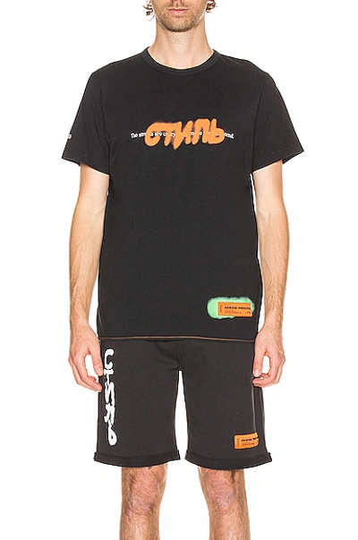 Shop Heron Preston Ctnmb Spray Pack Tee In Black