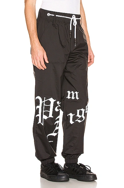 Shop Palm Angels New Gothic Sweatpants In Black & White