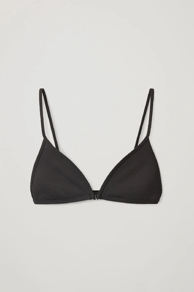 Shop Cos Padded Bikini Top In Black