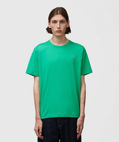 Shop Acne Studios Nash Face T-shirt In Emerald