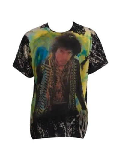 Shop Amiri Jimi Hendrix Cotton T-shirt In Black