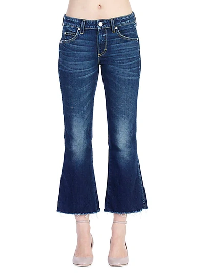 Shop Amo Cropped Kick Flare Jeans In True Blue