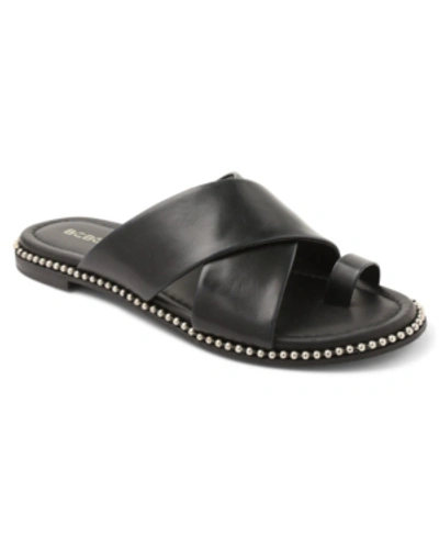 Shop Bcbgeneration Zalli Toe-post Sandals Women's Shoes In Black