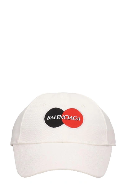 Shop Balenciaga Uniform Hats In White Cotton