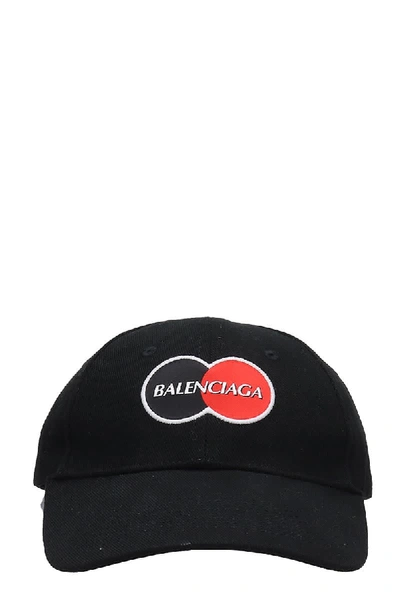 Shop Balenciaga Uniform Hats In Black Cotton