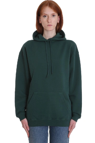 Shop Balenciaga Sweatshirt In Green Cotton