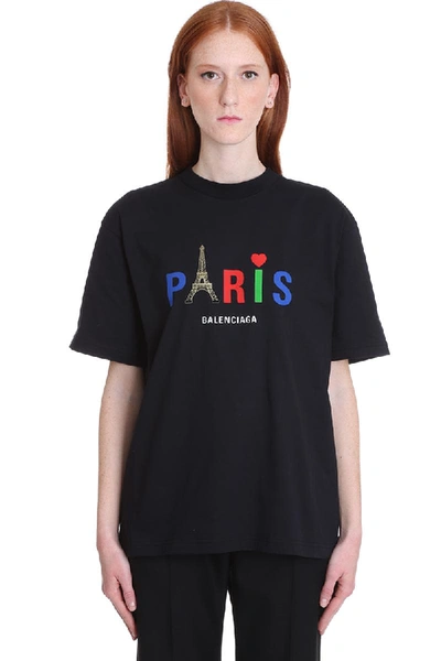 Shop Balenciaga T-shirt In Black Cotton