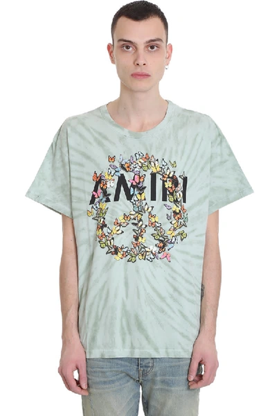 Shop Amiri T-shirt In Green Cotton