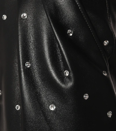 Shop Philosophy Di Lorenzo Serafini Crystal-embellished Faux-leather Pants In Black