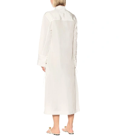 Shop Colovos Midi Shirt Dress In White