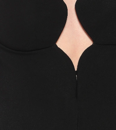 Shop Versace Stretch-crêpe Gown In Black