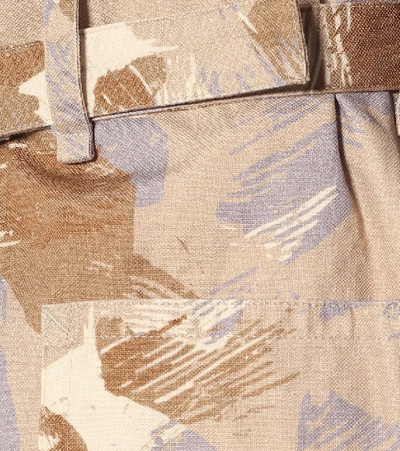Shop Isabel Marant Iliany Camouflage Cotton-blend Shorts In Beige
