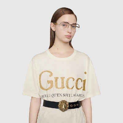 Gucci闪光印花T恤